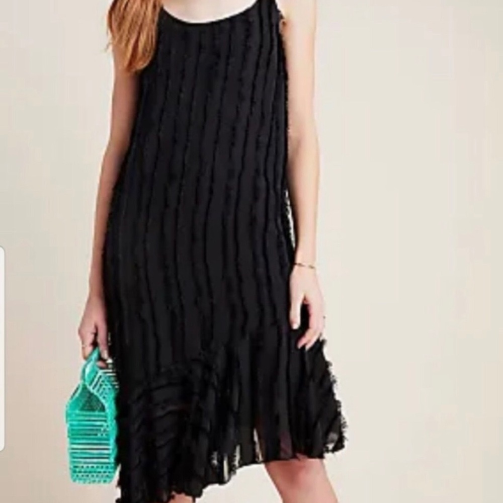 anthropologie eri + ali fringe Assymetrical Dress